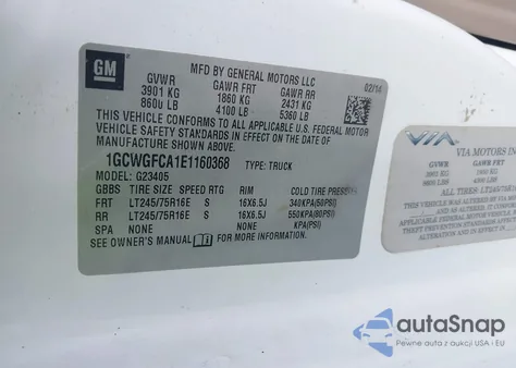 2014 Chevrolet Express 2500 Work Van из США, поврежденный, VIN 1GCWGFCA1E1160368